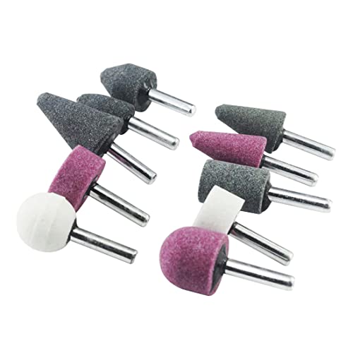 Luo ke Pedras De Amolar Rotativas - Pontas De Amolar De Óxido De Alumínio Com Haste De 1/4'', Pont