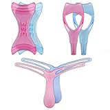 6Pcs Magic Plastic Makeup Tool Eyebrow Shaping Stencil Mascara Applicator Guard Upper Lower Mascara Guide Tool Eyelash Lash Comb (2 Sets, Pink and Blue)