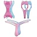 6Pcs Magic Plastic Makeup Tool Eyebrow Shaping Stencil Mascara Shield Applicator Guard Upper Lower Mascara Guide Tool Eyelash Lash Comb (2 Sets, Pink and Blue)