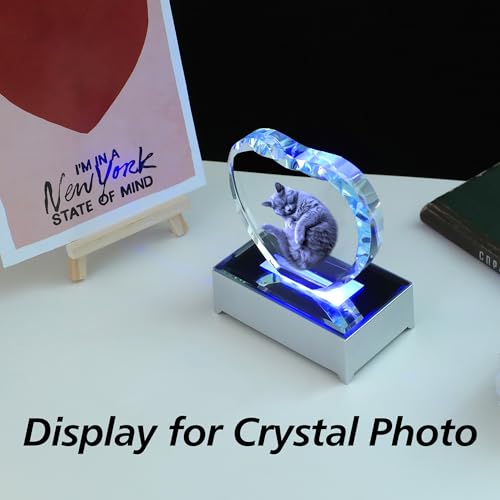Image of IFOLAINA LED Light Base Multicolor Crystal Light Pedestal Color Show Stand Holiday Party Decoration Lighted Display Plate with Flat Top Surface for 3D Glass Art - Rectangle
