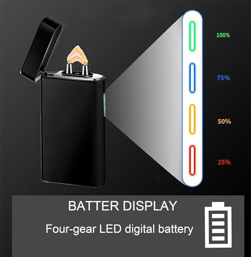 Encendedor eléctrico recargable de plasma con indicador LED miniatura 4
