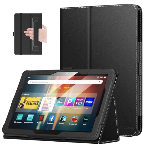 MoKo Case Fits Amazon Kindle Fire HD 8 & 8 Plus Tablet (12th Generation/10th Generation, 2024/2022/2020 Release) 8", Slim Folding Stand Cover with Auto Wake/Sleep, Black by MoKo - Used condition - US$11.67