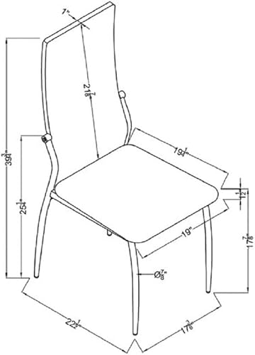 Sillas Comedor Modernas - Juego de 2 sillas de comedor con respaldo alto y asiento acolchado de piel sintética, sillas de comedor tapizadas con