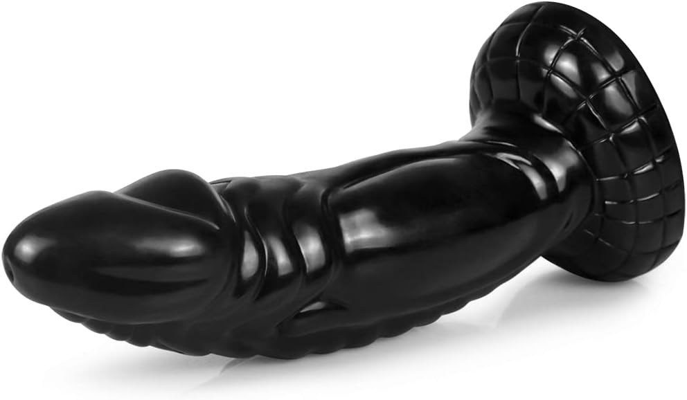 9.4 Inch Realistic Dildo, Huge Silicone Anal Wolf Dildo with Suction Cup for Hands-Free Play, Balls for Vaginal G-Spot Anal Play Sex Toys, Black