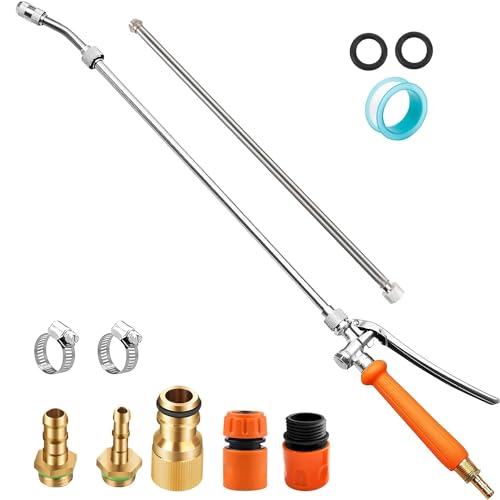 44-Inch All Metal Sprayer Wand with Built-in Shut Valve, 1/4