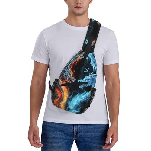 Bolso morral Ice and Fire Dragons para hombro y pecho miniatura 2