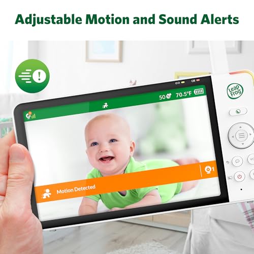 Leapfrog 2 Camera Video Baby Monitor with 7” High Definition 720p Display, 360 Degree Panoramic Viewing Pan & Tilt HD Camera, Color Night Vision, LF920-2HD (White) by LeapFrog - Image 6
