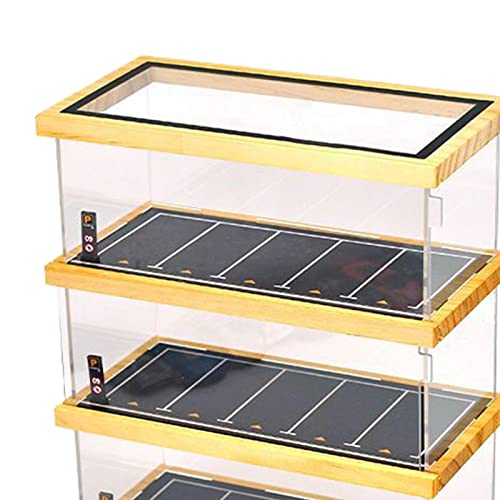 1:64 Modelo de estacionamento para carro RC, LED Lighting Forest Scenery Photo Background Estacionam