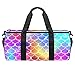 Borsone da viaggio Bilance da pesce Rosy Blu Viola Acquerello Bagagli Borsa da palestra Sport Tote Borse per le donne Uomo con tasca bagnata, Multicolore, 45x23x23cm/17.7x9x9in
