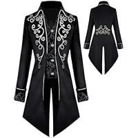 Chaqueta Steampunk Vintage, Abrigo Gótico de Carnaval, Ropa