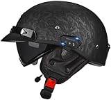 Matériau de haute qualité : le demi-casque de moto allemand est fabriqué en matériau ABS haute résistance avec une couche de cache EPS haute densité, offrant une grande sécurité pour vos activités de plein air.