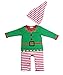 Swaroser Santa's Lil' Elf Costume Unisex-baby Christmas Suits Leotard Santa Hat Jumpsuit Climbing Clothes Rompers Pant Sets Size Small