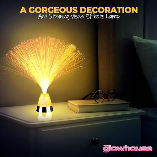 The Glowhouse Fibre Optic Ice Crystal Lamp Sensory Mood Light with Multi-Colour LEDs Decorative Table Lamp for Relaxation, Parties & Bedrooms (Colour Changing) - Batteries Included - Image 7