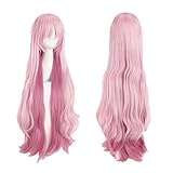 QWIFCMJF -Role Play For K-Project K Neko Cosplay Wig 100cm Long Mixed Pink Heat Resistant Hair Wig