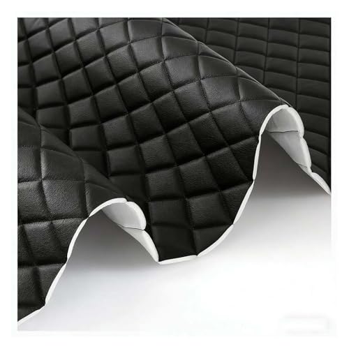 Tissu simili cuir souple noir pour canapé meuble et voiture