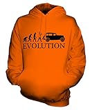 Candymix Voiture Ancienne Évolution Unisexe Sweat Pull à Capuche Homme Femme, Taille Medium, Couleur Orange