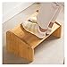 YYGZSUN Reposapiés Debajo del Escritorio Taburete De Pie De Madera Ajustable Ergonómico Reposapiés De Oficina Taburete De Inodoro Soporte De Pie para Ofici(Size:42.5×26×12cm,Color:Color Madera)