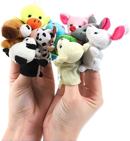Finger Puppets, BILLMOSS 10 Pcs Animals Plush Hand Puppet for Baby Story Time, Educational Storytelling Props for Kids