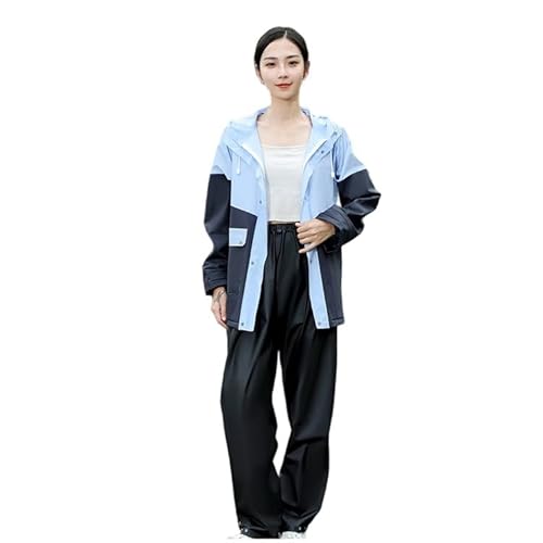 レインウェア メンズ レインスーツ 上下セット レディース 防水 レインコート 撥水 自転車 作業用 雨カッパ 雨具 雨合羽 透湿 おしゃれ 視認性 耐久性 通学 通勤 ゴルフ 登山 釣り 梅雨対策 台風対策 アウトドア ブルーブラック L