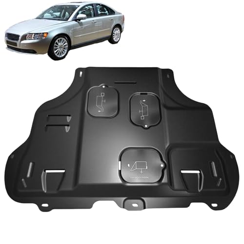 Frencstr Front Engine Splash Shield Fit for Volvo S40 2004-2011 Engine Case Guards Suitable for Volvo C30 2008-2013 Under Engine Cover Mud Flaps Directly Replace Original