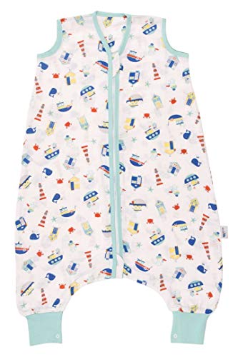 Slumbersac Muslin Sleeping Bag with Feet Approx. 0.5 Tog - Nautical- 12-18 Months/80cm