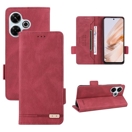 Étui portefeuille Xiaomi Note 13R antichoc avec coque TPU et fermeture aimantée