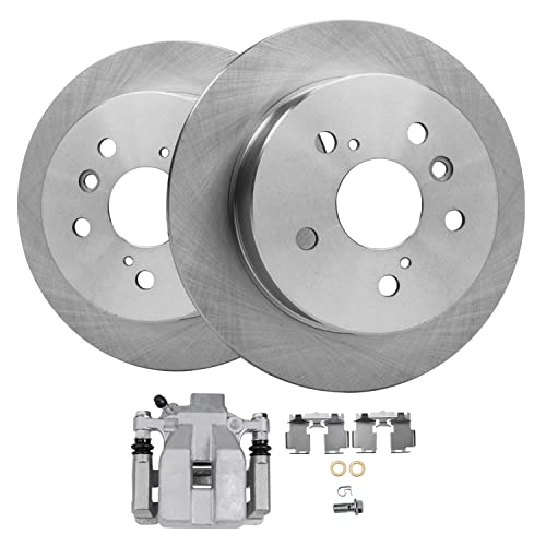 Detroit Axle - Rear Disc Brake Rotors + Driver Side Brake Caliper