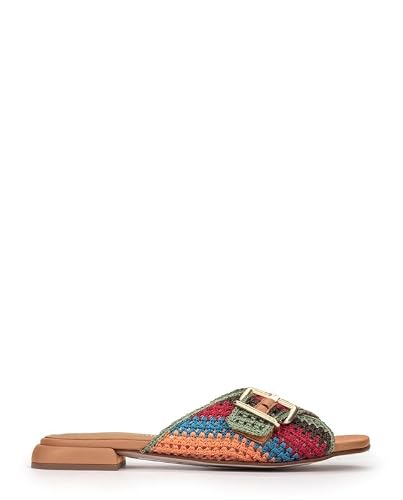 Pedro Miralles Sandalias Planas Modelo Boal En Tonos Multicolor. Hecho A Mano En España.