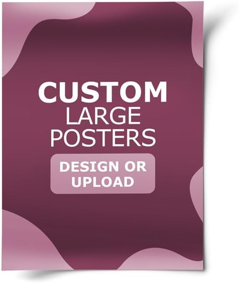 - Custom Large Posters, Glossy, Vertical | Upload Design or Add Text | Personalized Photo | Wall Art Prints Home Decor 18 x 24, 10 Qty