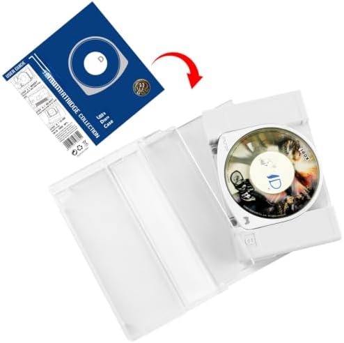 1-Pack UMD Disc Storage Case Compatible with Sony PSP β Clear Protective Shell with Secure White Inner Tray for Travel, Shelf Display & Collection Storage, Individual Media Holder & Dust Cover - 4
