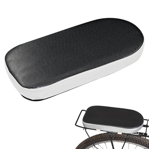 PU Fahrrad-Rücksitzkissen, Bequemer Fahrrad Hinten Sitz Kissen, Mountainbike Fahrradrücksitz, Fahrradsitz Hinten für Erwachsenenfahrrad mit Sitzkissen, Weiches Kinder Fahrradsitz Gepäckträger Sitz