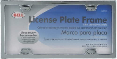Bell Automotive 22-1-46092-8 Universal License Plate Frame With Clear Cover, Chrome #TOP2
