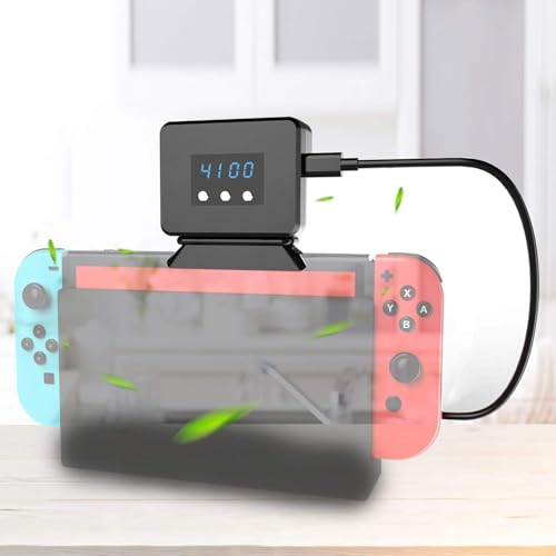 EEEKit Ventilador de Enfriamiento para Nintendo Switch Dock Set Temperatura Enfriador para la Estación de Acoplamiento Original NS, Alimentación por USB, Cable Integrado