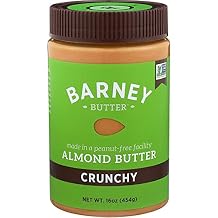 Barney Butter Almond Butter, Crunchy, 16 Ounce Jar, Skin-Free Almonds, No Stir, Non-GMO, Gluten Free, Keto, Paleo, Vegan