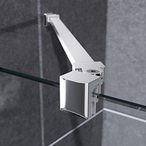 SIRHONA Barre de stabilisation de verre en acier inoxydable 1000 mm pour porte de douche humide, cabine de douche Cover