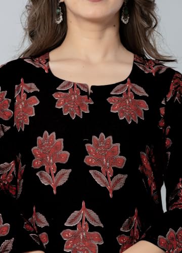 Image of rytras Women Pure Cotton Printed Straight Kurta Set with Palazzo Pants - Ethnic Wear