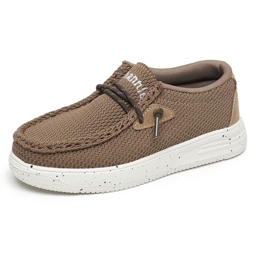 Image of Ahannie Kids Slip On Loafers, Boys Girls Casual Dress Shoes | Lightweight comfort,breathable,school or everyday wear