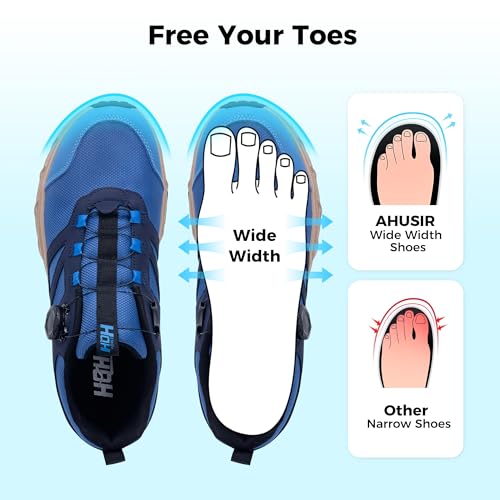 Image of Wide Walking Shoes for Men Arch Support Plantar Fasciitis Tennis Sneakers Non Slip Casual Athletic Running Shoes