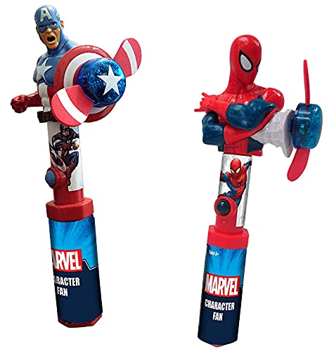 CandyRific Marvel Hero Character 2pk Bundle - Spider-Man and Captain America Fan Toy Figure in Blister Pack, No Candy Included