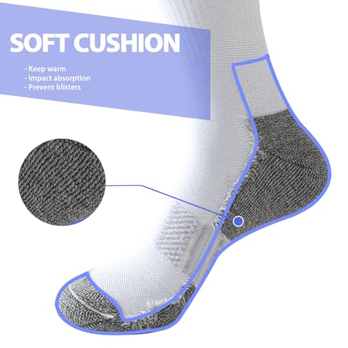 JOYNÉE 8 Pairs Mens Cushioned Crew Athletic Socks, Moisture Wicking Breathable Socks for Sport Running,Multicolor 3,Sock Size:10-134