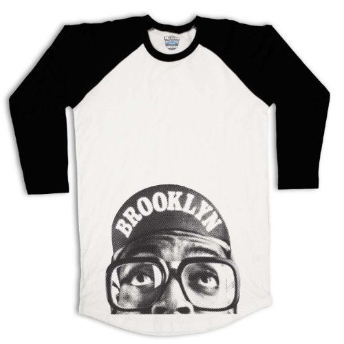 T-Shirt de Base-Ball Spike Lee Brooklyn Retro Vintage Manches 3/4 en Coton Respirant
