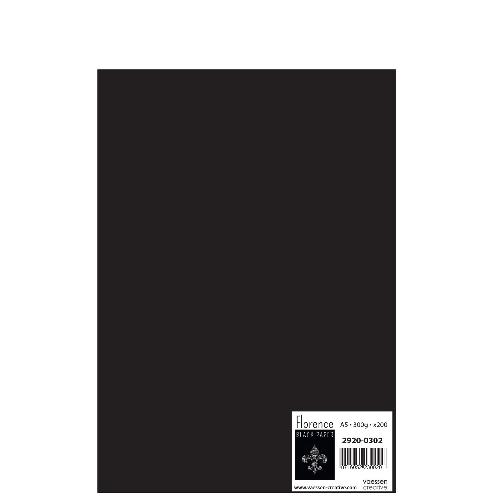 Cartoncino Florence Liscio Nero | 20 Fogli A5 | 300 Gsm | Per Biglietti, Scrapbooking E Fustellatura - Foto 7