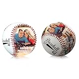 Personalized Baseball with Photo, Custom Text Leather Baseball, Customizable Commemorative Display Ball, Father's Day Valentine's Day or Retirement Gift, for Coach Players (Leather)