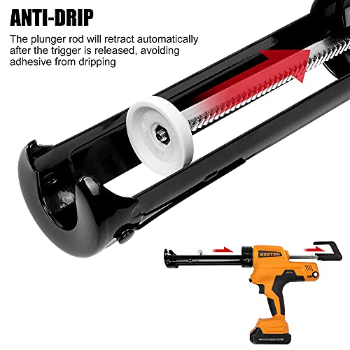 BEETRO Cordless Caulking Gun No Drip, 20V Electric Caulk and Adhesive Gun Kit 10oz/300ml with Rapid Charger and 2.5Ah Li-Battery, Cartridge Gun with Rotatable Carriage 3 BEETRO Cordless Caulking Gun No Drip, 20V Electric Caulk and Adhesive Gun Kit 10oz/300ml with Rapid Charger and 2.5Ah Li-Battery, Cartridge Gun with Rotatable Carriage - Image 3
