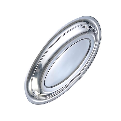 Cabilock Piatto in Acciaio Inossidabile per e Vermicelli Piatto da 28 Cm per Feste e