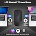 Kabellose Bluetooth-Maus für Laptop, wiederaufladbare Computer-Maus 2.4GHz Optisch (Bluetooth5.2+USB A+USB C)Duale Empfänger Mäuse-1600DPI LED Leiser Klick für Mac Laptop Tablet PC Computer,Schwarz