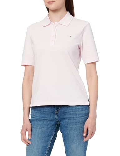 Tommy Hilfiger Women's Regular Fit Short Sleeve Polo Shirt, Pink (Light Pink), XL