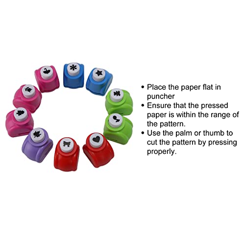 Fabater Crafts Hole Punch Set 10Pcs 10 Pattern Paper Puncher for Scrapbooking, Portable Multipurpose Hole Punchers for Paper, Card Making, Journaling DIY Craft Tools with Hollow - Image 8