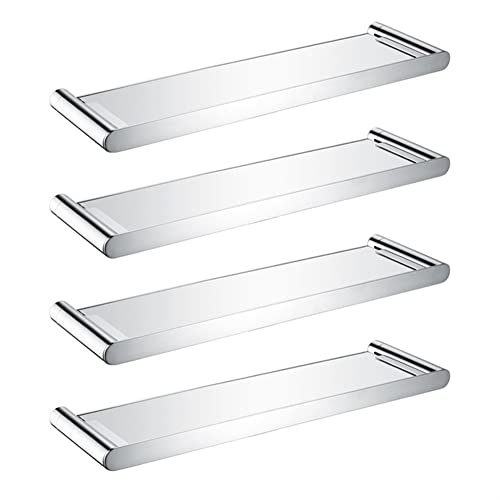 Fvrtft Floating Shelves Shower Caddy Bathroom Shelf, Glass Shelf, Bathroom Storage Organizer Shelf With Tempered Glass, Bath Shampoo Rack Wall Mount Rectangular/4 Pcs #TOP19