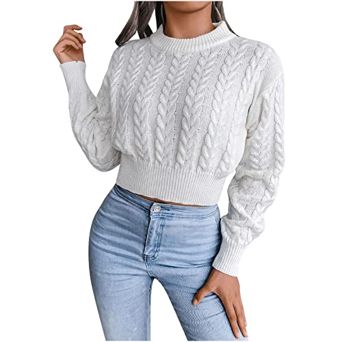TRIGLICOLEUM Pullover Damen Eleganter Einfarbiger Sweater Mode Gestrickte...